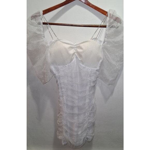 ✨ Sparkly White Mesh Dress – G.YY Studio ✨ - Picture 1 of 6